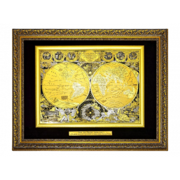Панно "Карта известного мира" Жана Батиста Нолина